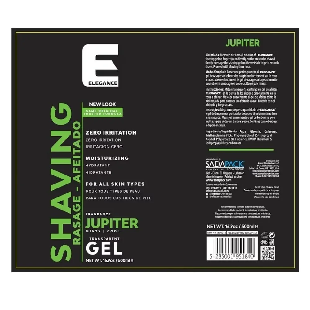 Elegance JUPITER Shaving Gel - New